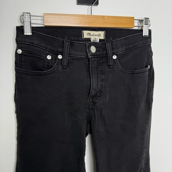 MADEWELL Mid Rise Kick Out Black Denim Jeans - Picture 3 of 5